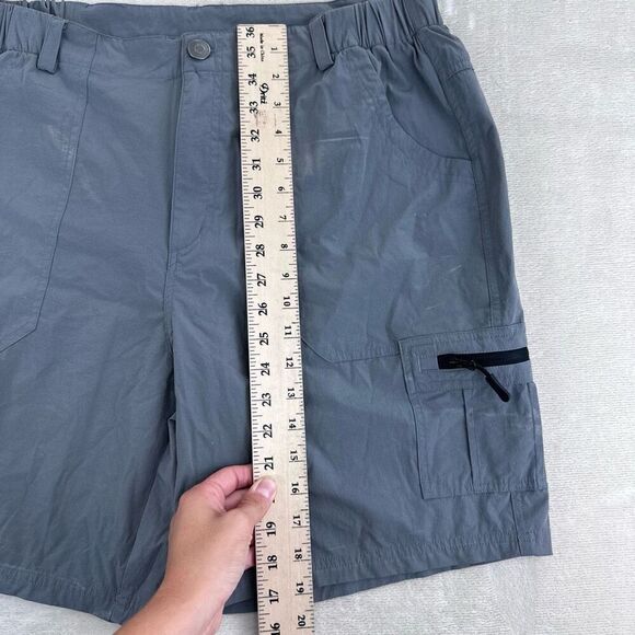 VOYAGER Shorts Mens XL Grey Travel Tech Cargo Nylon Comfort Stretch Hiking Short - Picture 8 of 9
